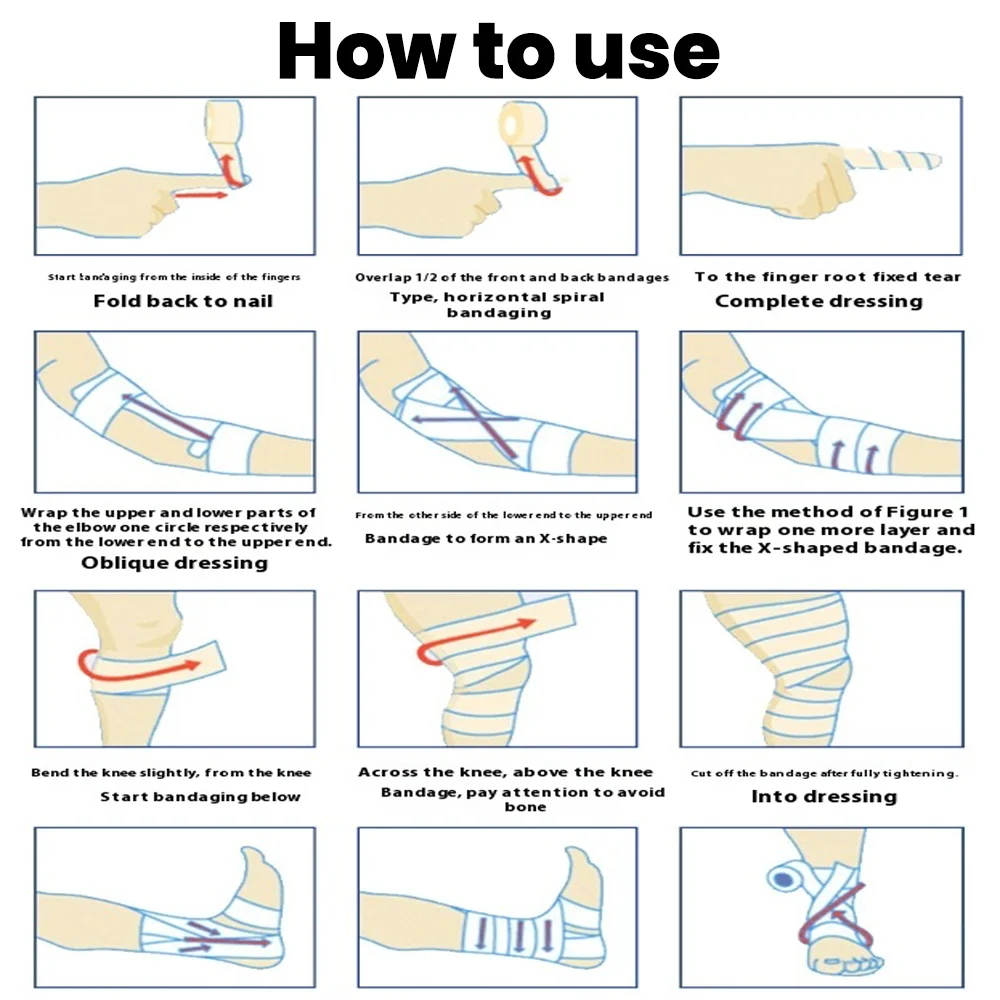 Haustier Hund Katze Medizinische Atmungsaktive Elastische Bandage Vlies Haustier Selbst Haftende Wunde Outdoor Versenkbare Sport Band Hund Zubehör – Detail 9