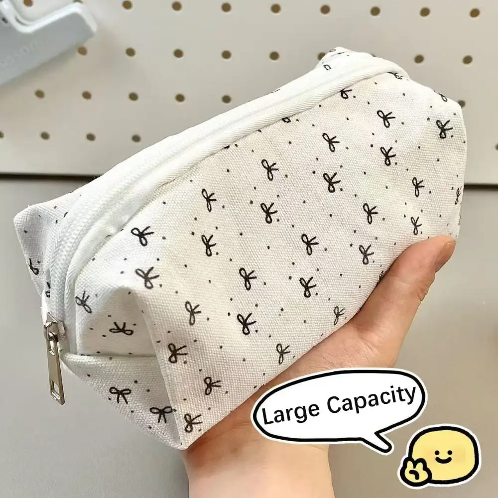 

Cute Bowknot Pen Bag Large Capacity Multifunctional Pencil Case Stationery Organizer Gift