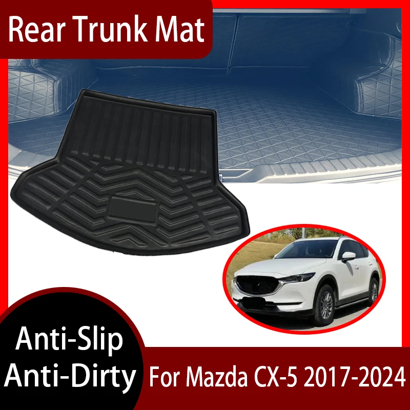 

Коврик в багажник для Mazda CX-5 2017 2018 2019 2020 2021-2024, грузовой коврик, напольный поднос, водонепроницаемый противоскользящий ковер, вкладыш для багажника, лоток для багажника