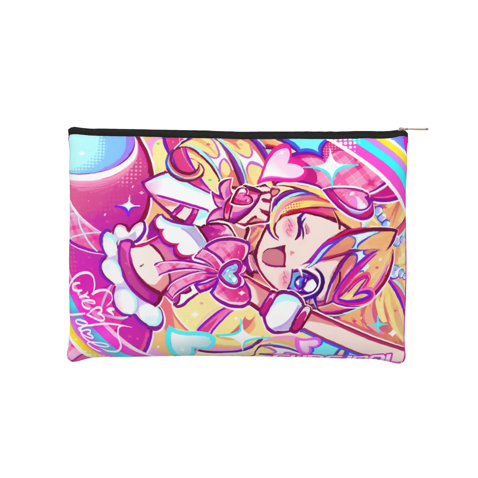 

Легкая и милая косметичка Pretty Cure, сумка для туалетных принадлежностей в стиле аниме-принцессы с молнией, несессер.