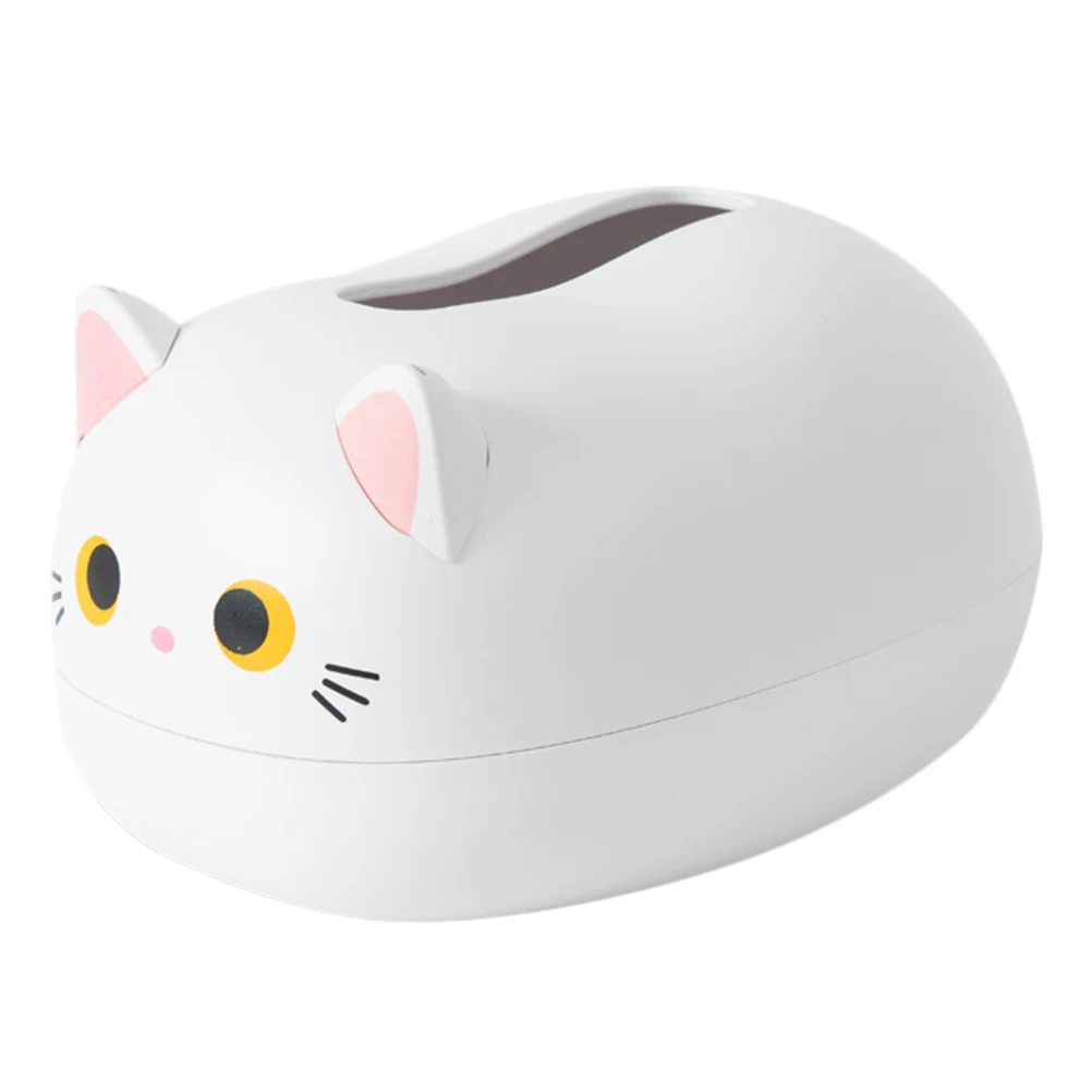 

Tissue Box Decor White ABS Material Lightweight Home Shop Kitchen Bedroom Living Room Napkin Storage