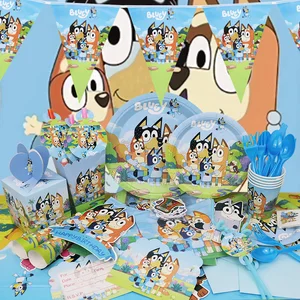 Dekorasi Pesta Ulang Tahun Bluey Baru Balon Lateks Balon Film Aluminium Bingo Peralatan Makan Sekali Pakai Perlengkapan Acara Anak-anak Latar Belakang 6 balon biru penjualan terbaik - №