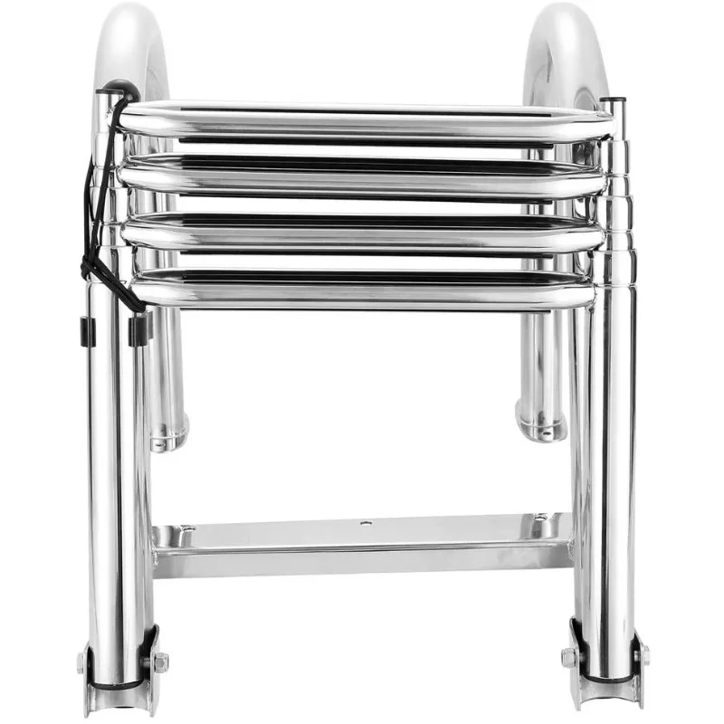 Hot Sale Marine Hardware Telescopic Stainless Steel 4 Step Ladder Folding Boat Ladder