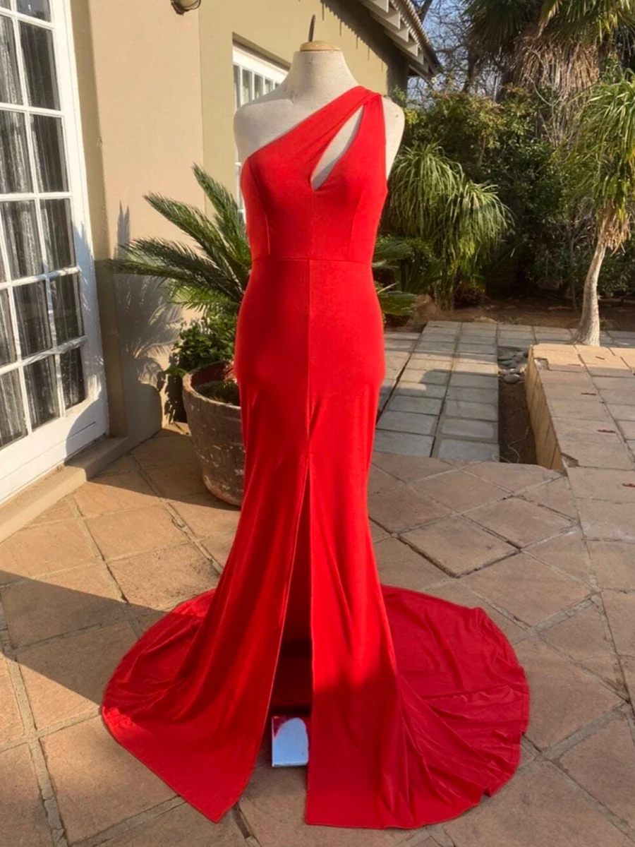Missord Black Mermaid Evening Dress Women Elegant One Shoulder Sleeveless  Hollow Out Bodycon Maxi Party Prom Dresses Formal Gown - AliExpress  200000345