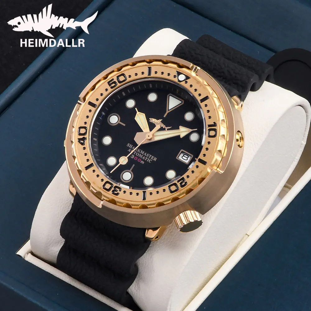 

HEIMDALLR Tuna Diver мужские часы NH35A автоматические механические бронзовый корпус 30ATM водонепроницаемые C3 светящиеся сапфировые мужские наручные часы