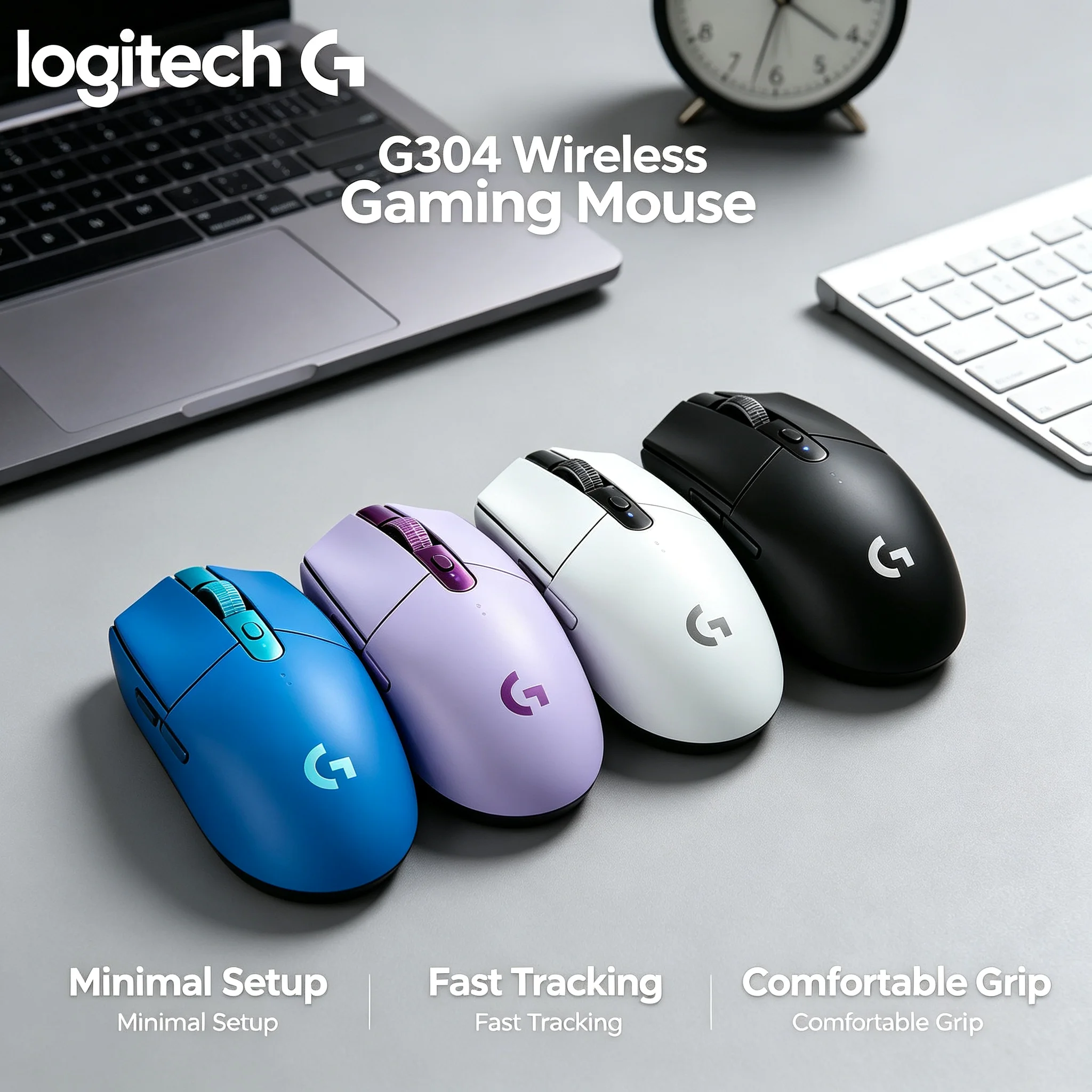 Logitech G304 Lightspeed Wireless Gaming Mouse Anti‑slip Ergonomic Mice For PC Mac Laptop Gamer