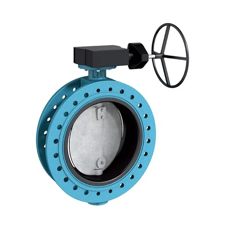 Double flange PN10 PN16 Ductile iron body concentric type butterfly valve dn500