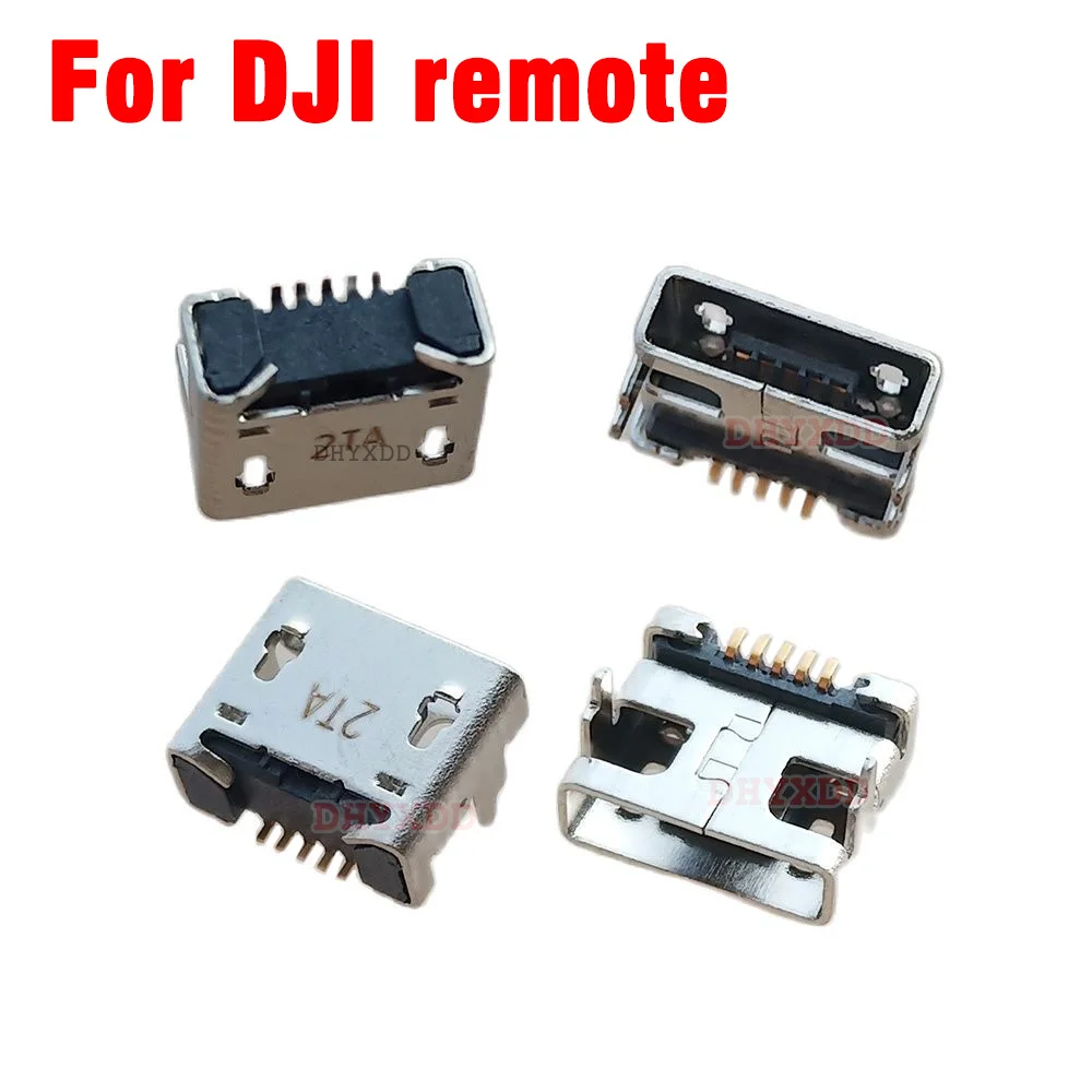 Imagem -02 - Conector de Boca Quadrada para Dji Controladores Remotos ar Fêmea Soquete Original Micro Usb Porta de Carregamento Royal Pro 10 Pcs