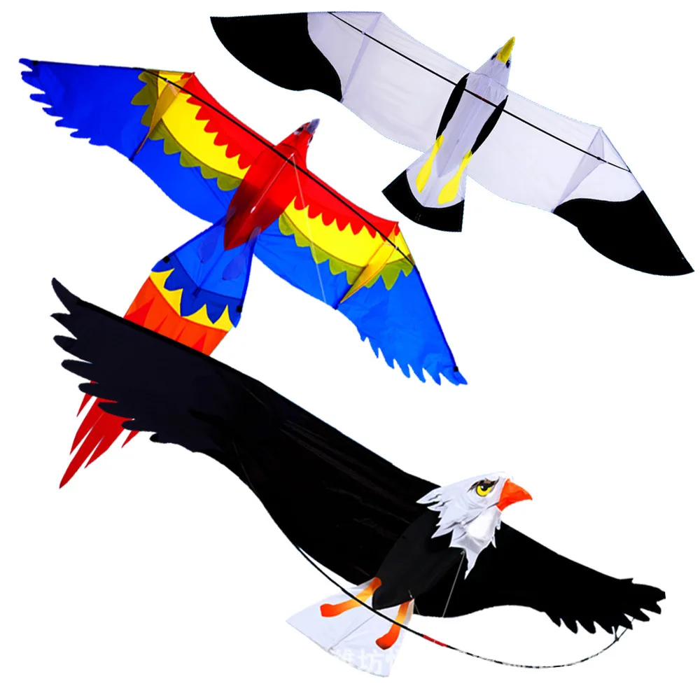 2 เมตร 3D ขนาดใหญ่ Kite Eagle Parrot Seagull Kite ภาพเหมือนจริงเหมือนจริง Easy Flying Kite เด็กของขวัญวันเกิด