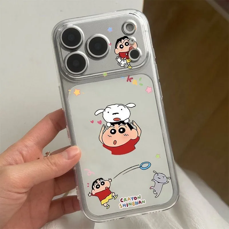 

Funy Cartoon Cute happy play Crayon Shin-chan Nohara Shiro Phone Case For iPhone 11 12 13 14 15 16 17 Pro Max 8Plus TPU Cover﻿﻿