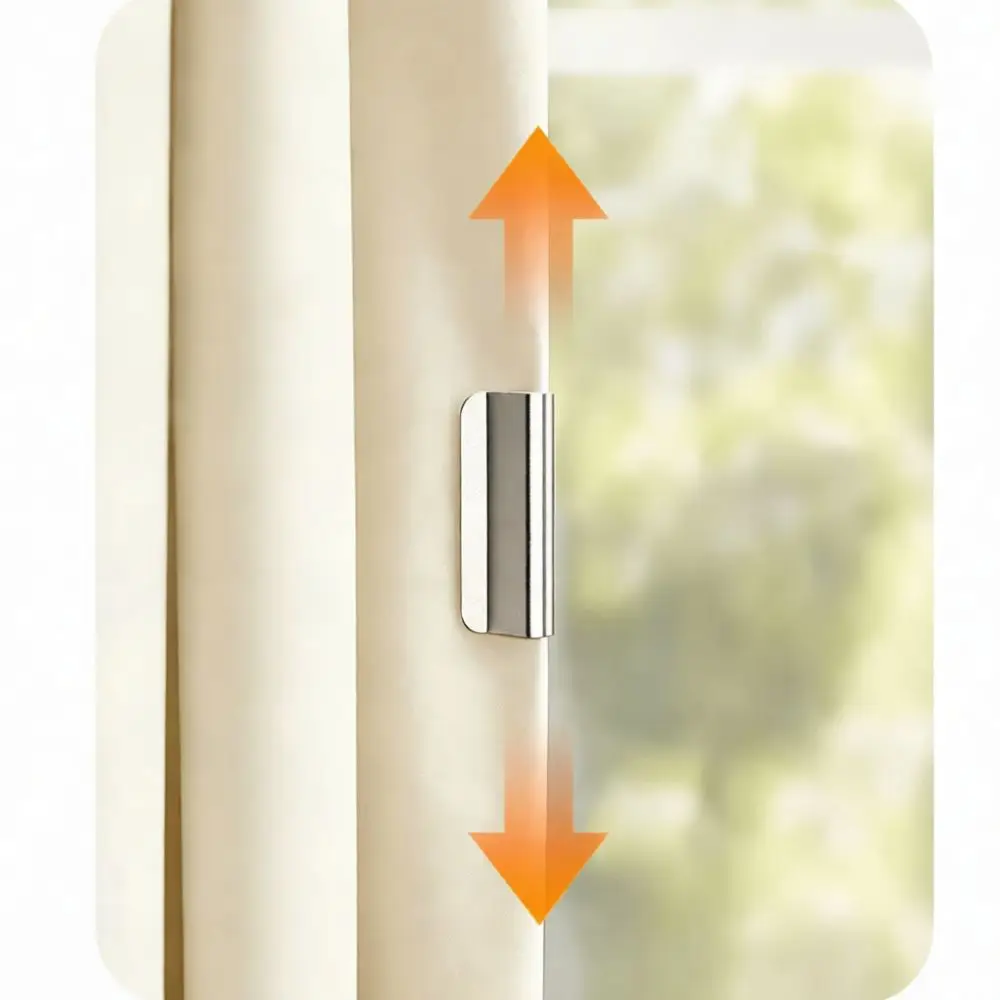 Stainless Steel Curtain Magnetic Closer Strong Magnet Fastener For Preventing Light Leakage Privacy Door Decor Clip
