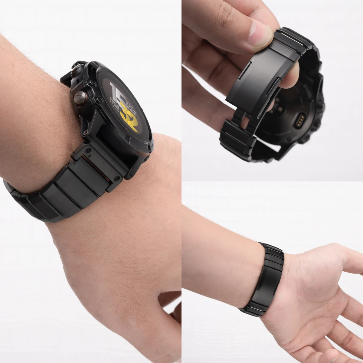 

26 22 мм ремешок из нержавеющей стали для часов Garmin Fenix 8/5X/6X/7x/Tactix7, металлический ремешок-браслет для Garmin Forerunner945 Instinct 2