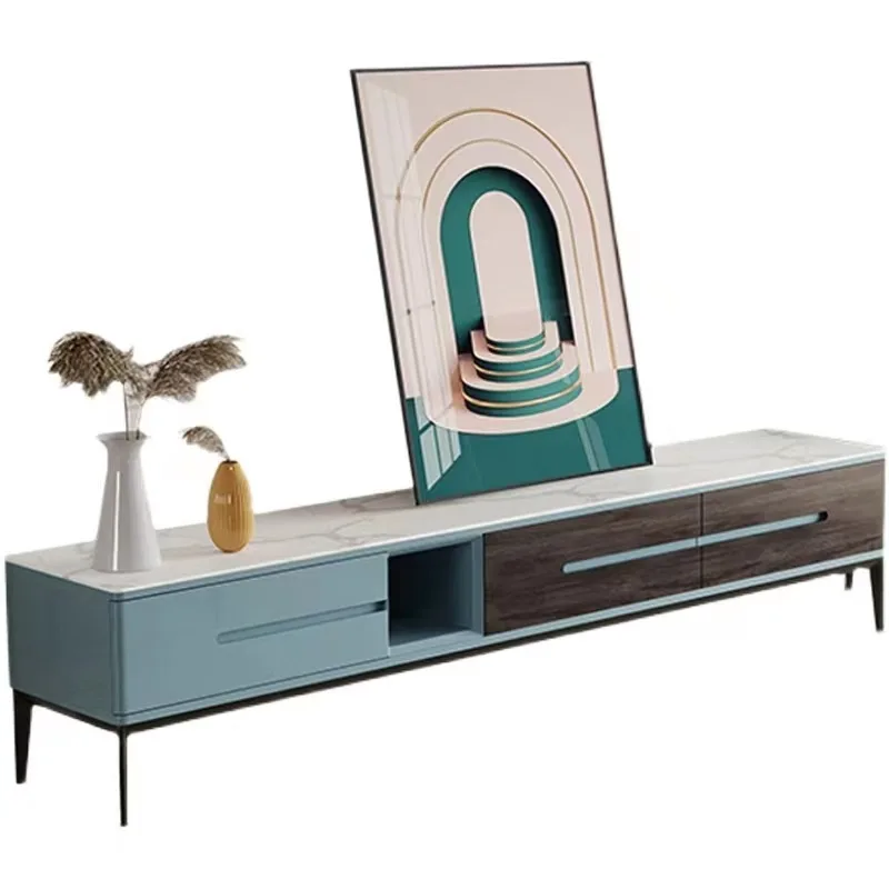 simple modern home office rock slab rectangular coffee table TV cabinet chest cabinet floor cabinet combination