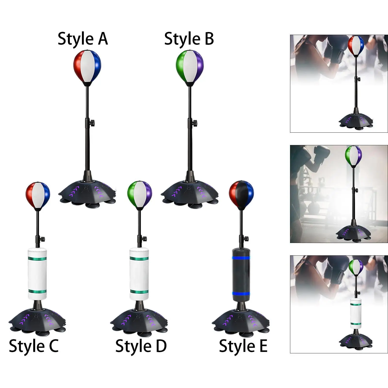 

Punching Bag with Stand Boxing Bag Equipment Birthday Gift Speedball Adjustable for Home Gym Practice Taekwondo Kickboxing