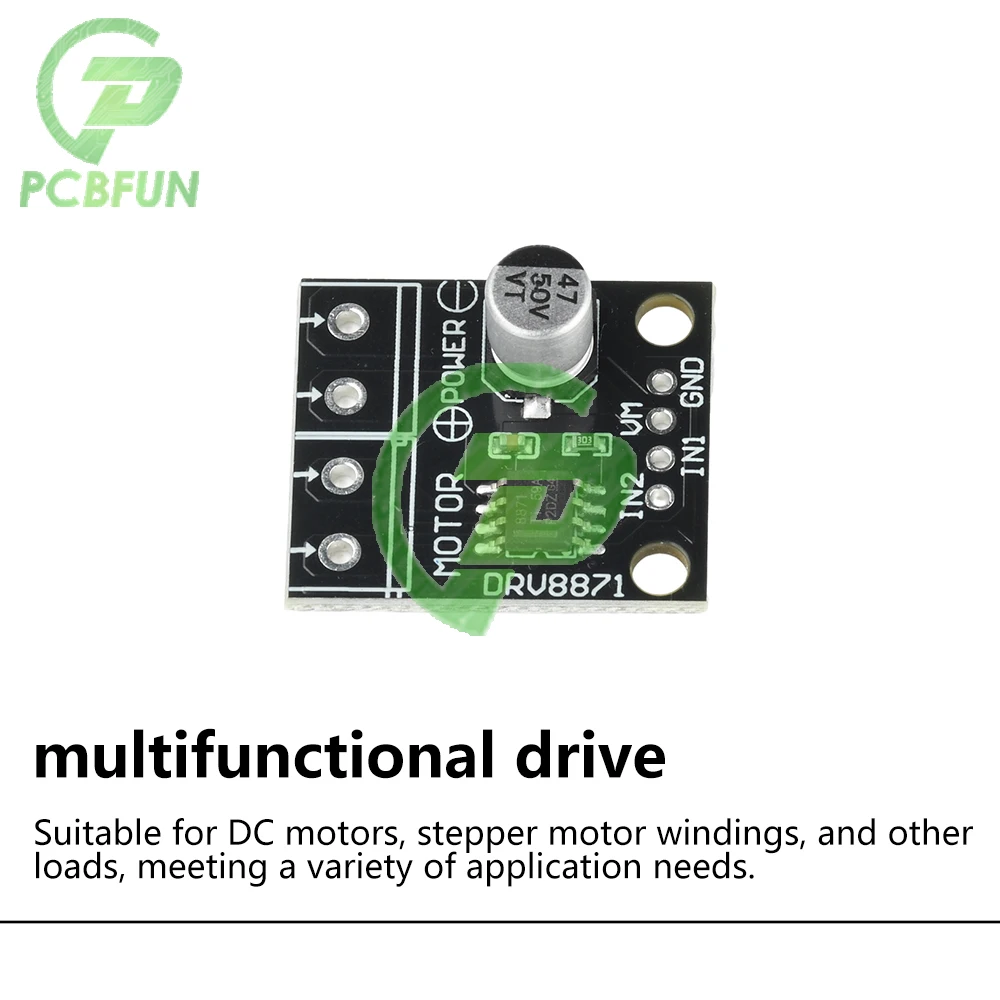 DRV8871 DC 6.5-45V H-brug Motor Driver Module 3.6A Geborstelde Motor Driver PWM Controle Driver module Supply Accessoires