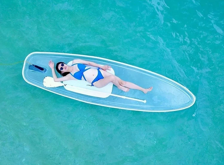 Hot Sale Transparent SUP Paddle Board  See Through Clear Ocean Sup Pc Stand up Paddle Board Water Sports