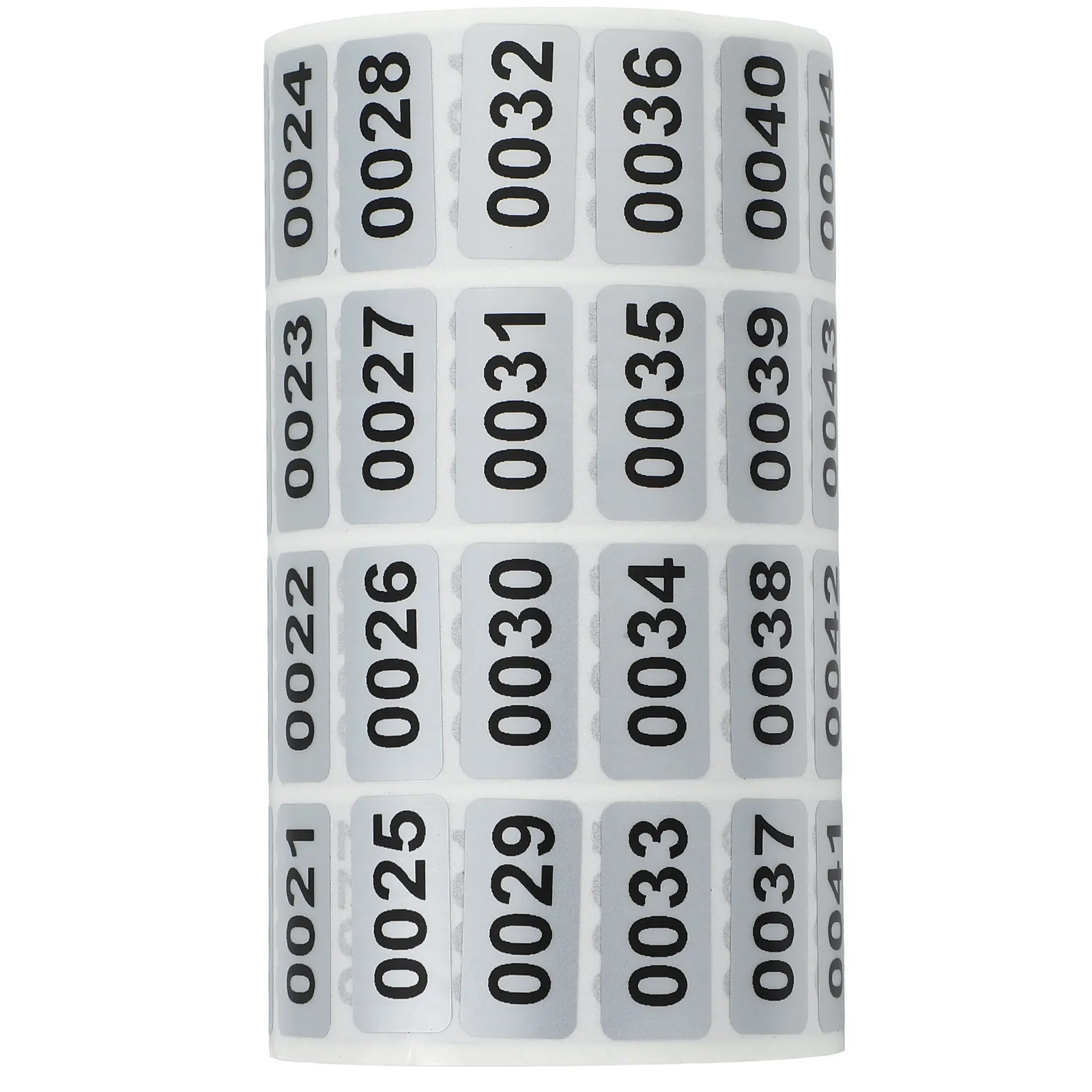 

Numbered Stickers Roll Portable Long-Lasting PVC Material Rectangular Self-Stick Labels for Organizing Clothes Storage Bottles