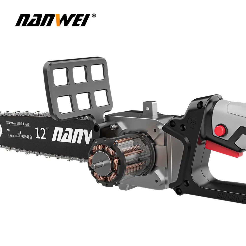 Industrial Electric Chain Saw Handheld Chainsaw Lithium Outdoor Logging Orchard 12 Inch Pruning Chainsaw