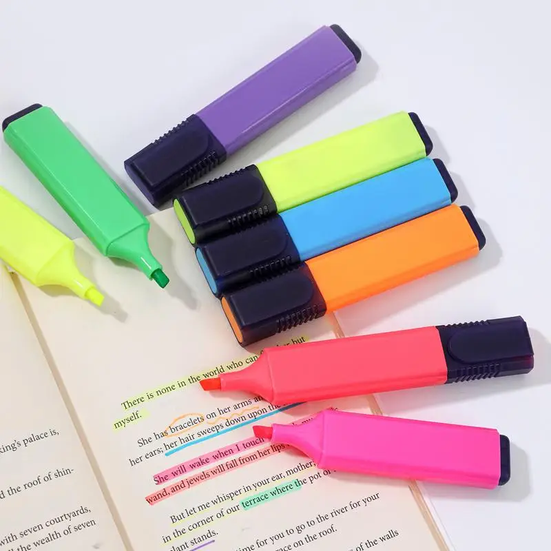 

4/6/8 Colors Key Highlight Marker Pens Smooth Ink for Drawing Note Taking School Students Office Workers