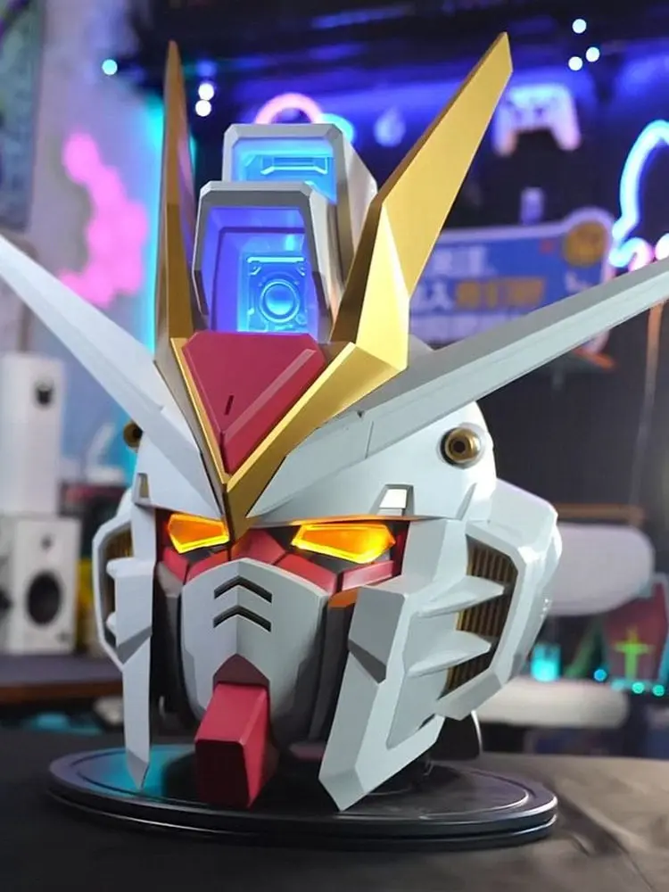 Collectible Desktop Ornament, Strike Freedom Wearable Light‑Up Helmet, Anime Cosplay Prop Mask for Adult Cosplay Fans