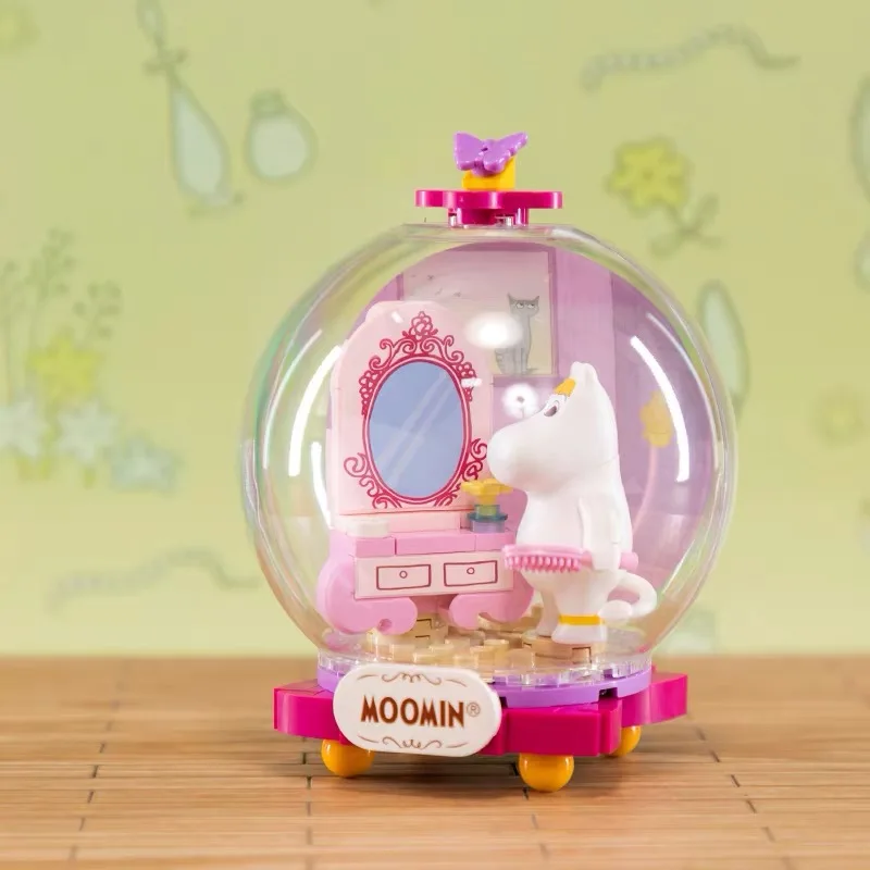 Pantasy Moomin Wandering Series Bouwstenen Klassieke samenwerking 80e verjaardag Assemblagemodel Speelgoed Desktop Ornament Cadeau