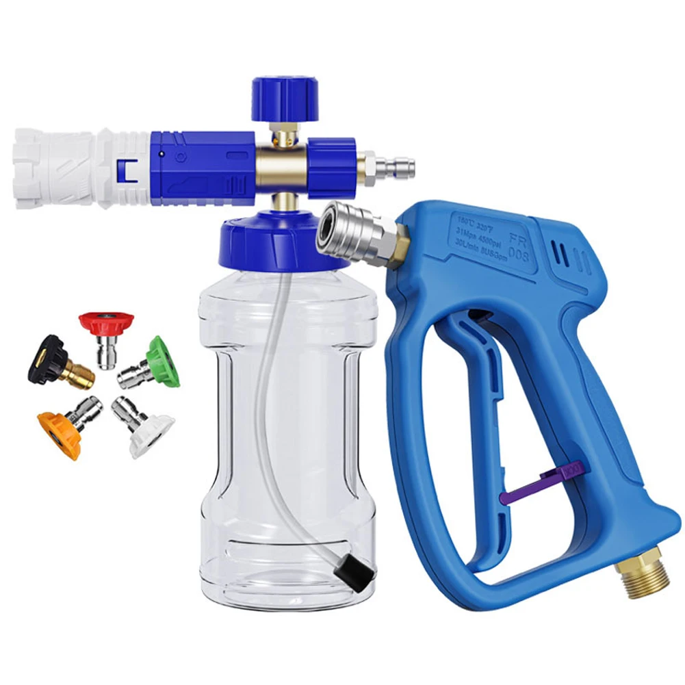 

Распылитель пены для чистки салона, горшок для пены для мытья автомобиля, 23*14*16 см, 5 насадок в комплекте, регулируемый выход пены