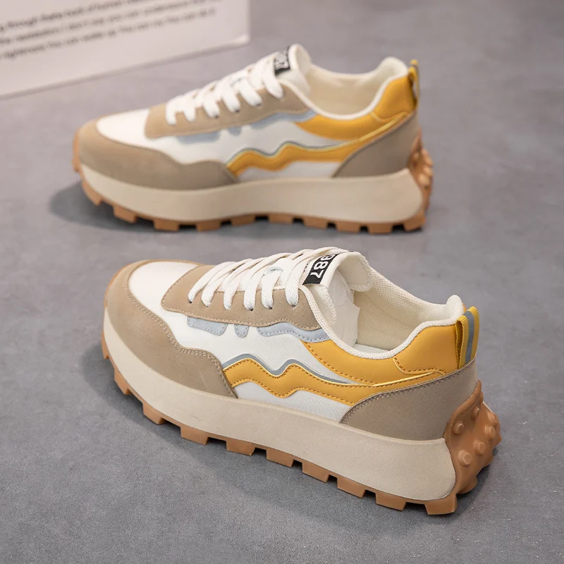 

Модные массивные кроссовки, туфли для папы на толстой подошве со шнуровкой, повседневная универсальная обувь для скейтбординга