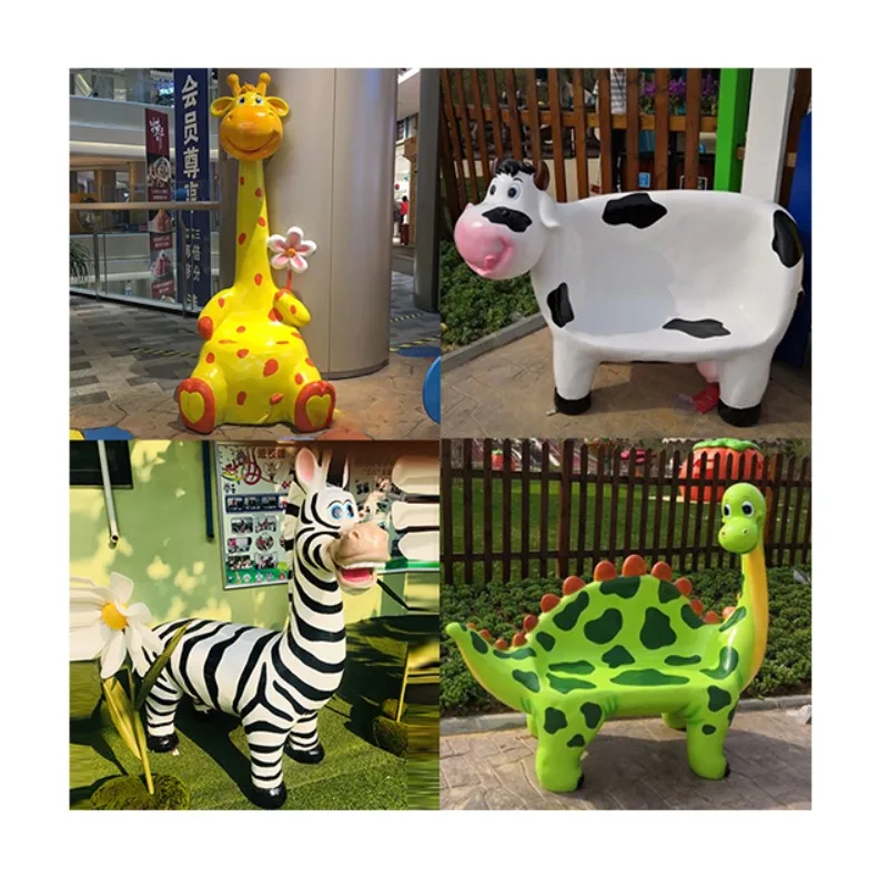 

Wholesale Custom Outdoor Park Decoration Transparent Animal Seat Fiberglass Sculpture