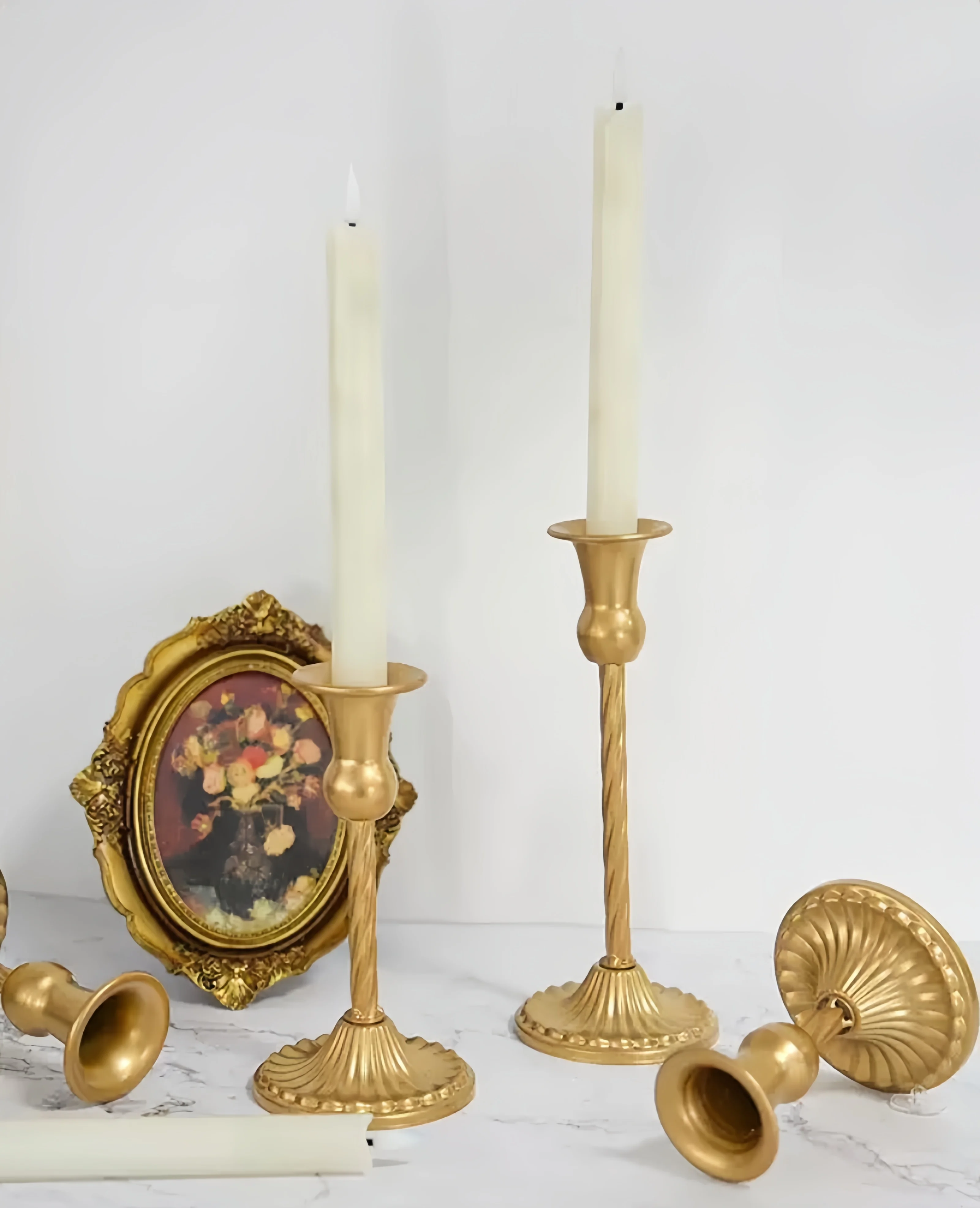 3D Wick Flameless Led Taper Candle Remote controlled w/Timer Battery operated Candle light 9.8