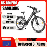 Electric Bicycle RS-A01Pro 500W Motor 36V15AH Removable Battery Hybrid Electric Bike Adult 26 In Tire All-terrain City E-Bike