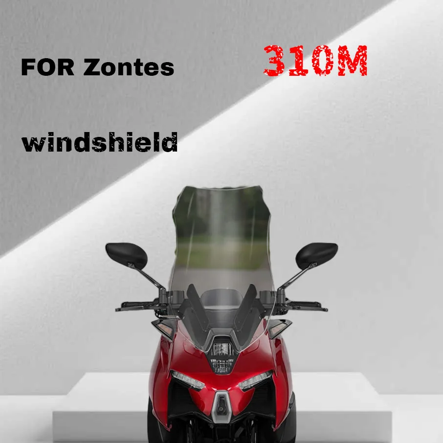 

For Zontes 310M, increase windshield height, widen front windshield, chest protector, and rain shield