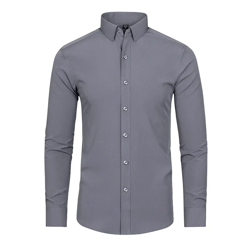 

Skirt Solid Men Long Sleeve T Shirts Urn Down Collar Blouses Single Breasted Loose Cardigan Spring 2025 Buttons Business