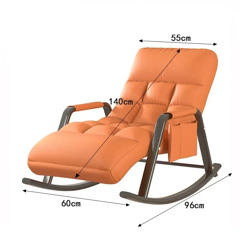 Recliner Lazy Sofa, Single Rocking Chair,Indoor Sofa,Tech Fabric Rocking Chair,Adult Balcony Home Leisure, Layable Sleeping