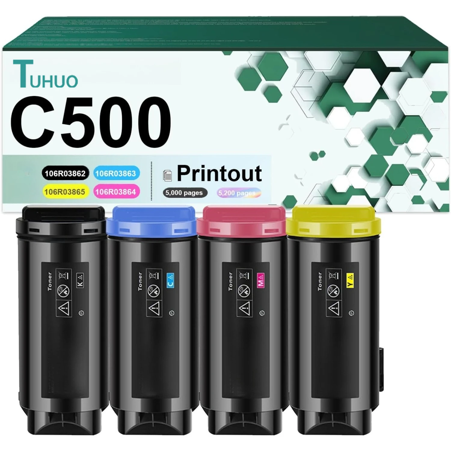 متوافق مع خراطيش حبر زيروكس C500 لـ 106R03862 106R03863 106R03864 106R03865 لطابعات زيروكس VersaLink C505 C500N