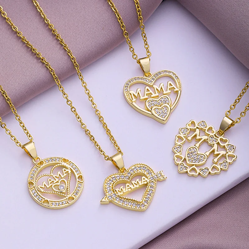 Mother\'s Day Mama Letter Pendant Necklace For Women Stainless Steel Mom Nameplate Clavicle Chain Choker Personality Jewelry Gift