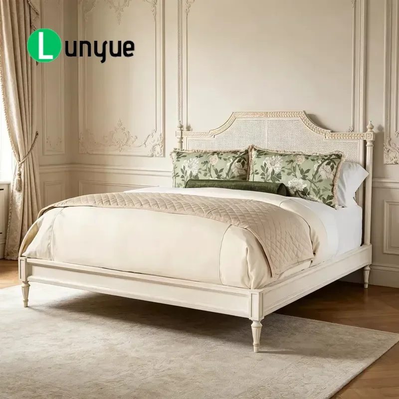 Modern American Solid Wood Bedroom Bed High End Customizable Furniture Factory Direct Delivery For Home Decor Durable Stylish