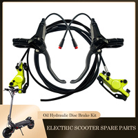 LANGFEITE New Oil Hydraulic Disc Brake Handle Kit Including Brake Pads and Sensor for C1 Kugoo G1 Pro Electric Scooter Accessory