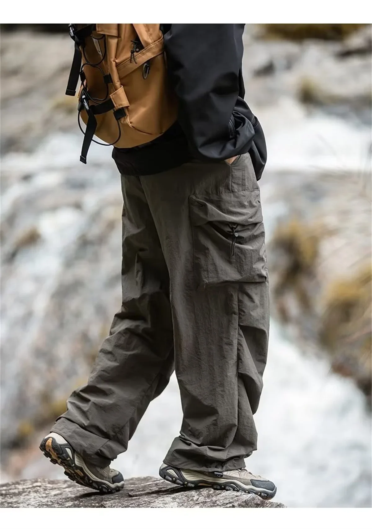 Lockere Herren-Cargohose Herbst Winter Mode Marke Lässige Gerade Lange Hose Bergsteigen Sport Forstwirtschaft Arbeitskleidung – Detail 10