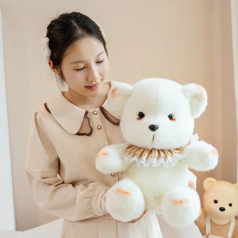 포근한 스모키 메이크업 토끼 곰 봉제 인형 따뜻하고 사랑스러운 어린이용 인형 파티 장식 재미있는 선물