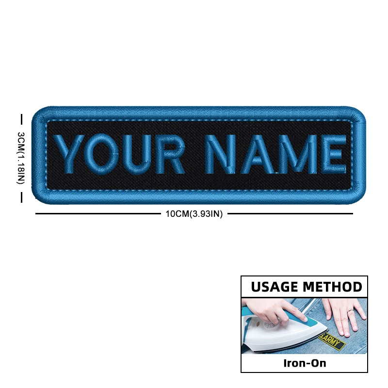 Colorful Custom Name Patch Embroidered Military Tactical Badge Personalized Emblems Iron On Or Hook Loop for Backpack