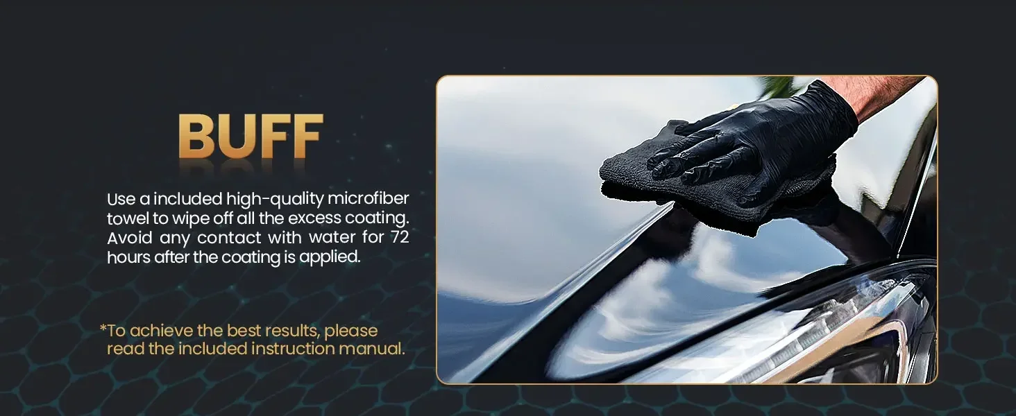 20H Fortschrittliche Nano-Graphen-Keramikbeschichtung 140ml UV-Technologie Extrem Hydrophobe Auto-Keramikbeschichtungs-Set für Autopflege – Detail 9