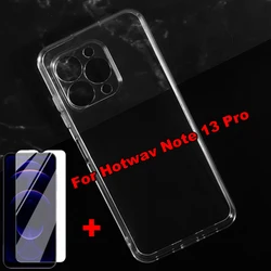 Note 13 Pro Case Temepred Glass For Hotwav Note 13 Pro Silicon Case TPU Transparent Cover For Hotwav Note13 Pro Screen Protector