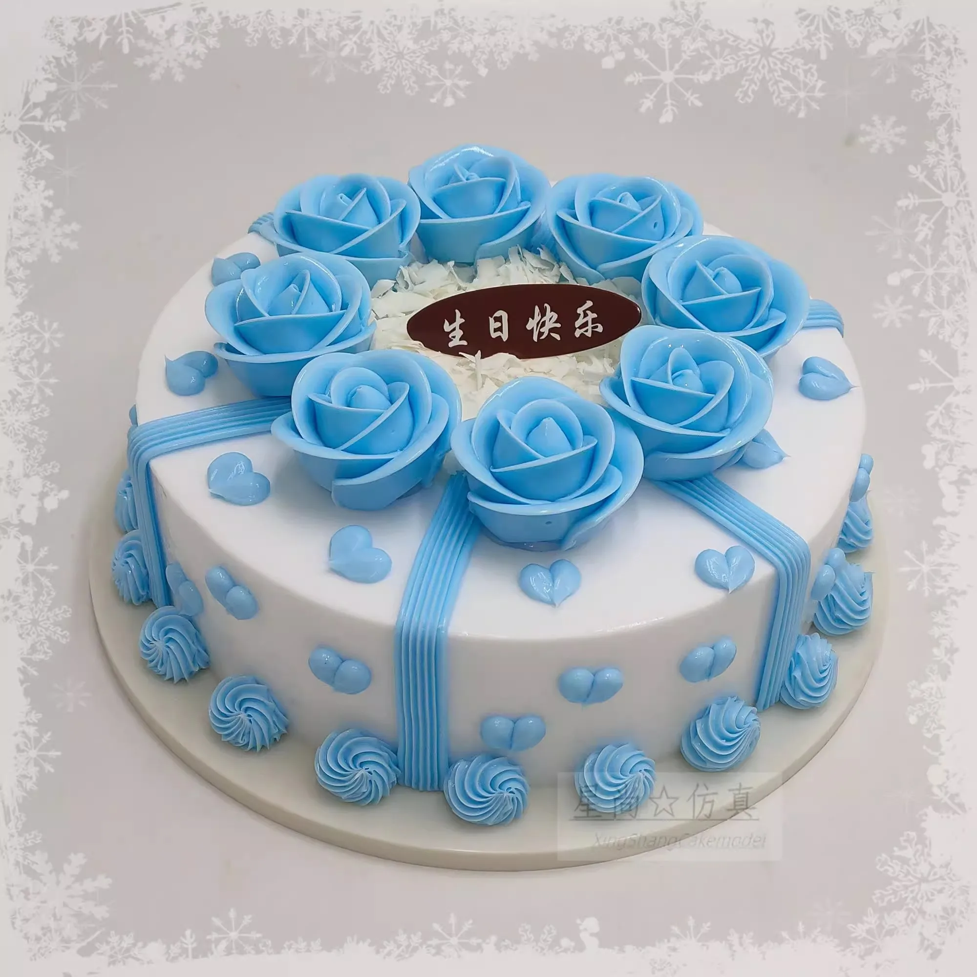 Cream Rose Cake Model Simulation Birthday Cakes Fake Cakes Artificial Cake Shop Window Display Samples Decoration Accessories