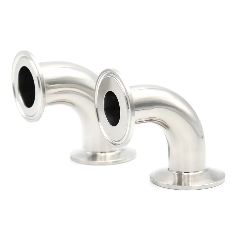 

NEW SS304/316L Sanitary Stainless Steel 90° Degree Tri Clamp Elbow 3/4"1"2"3"4" Pipe Fitting OD19/25/38/51/102 Homebrew