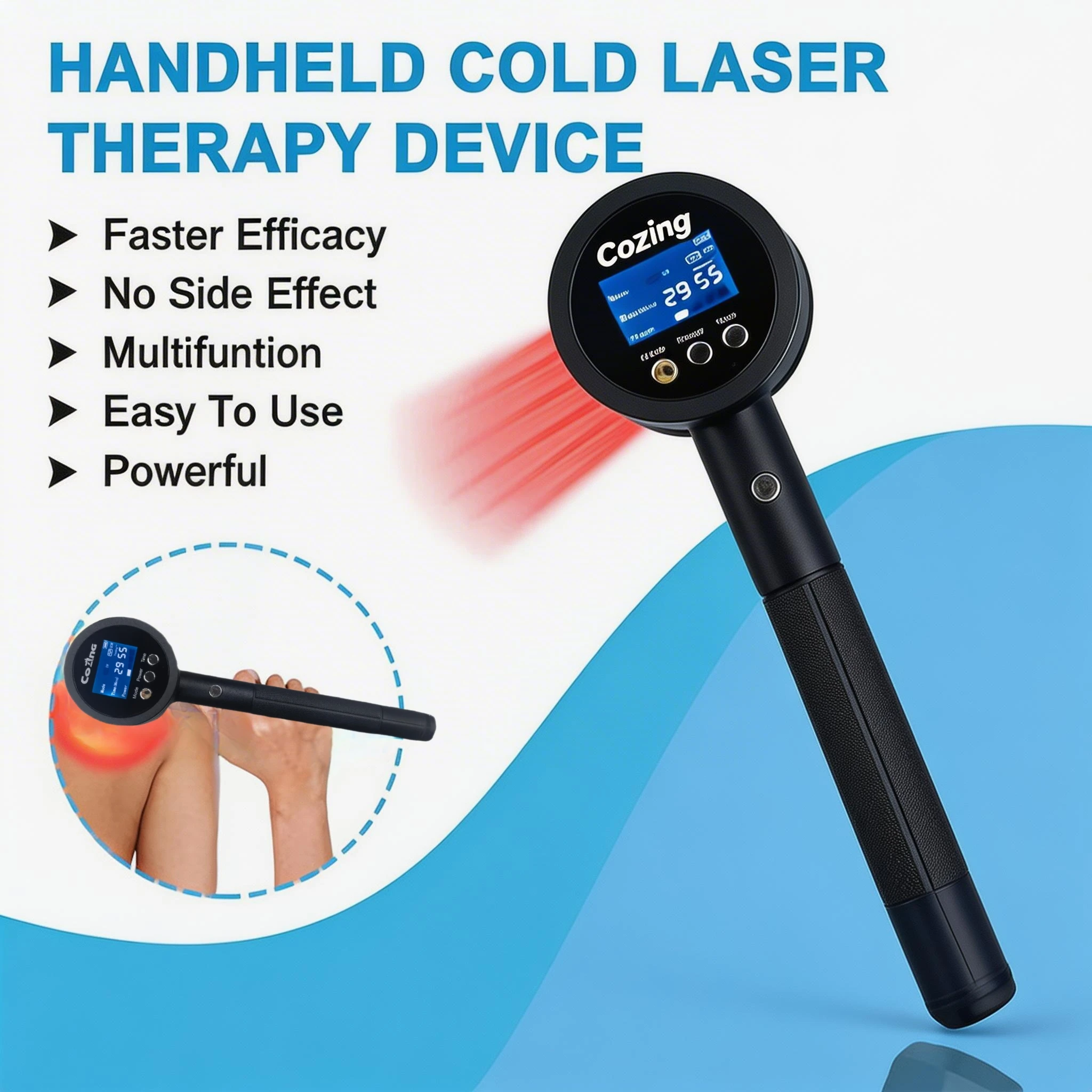 

Портативный медицинский лазерный аппарат 1295 мВт 808 нм – лечение боли при артрите, поясничном спондилозе, боли при ишиасе дома