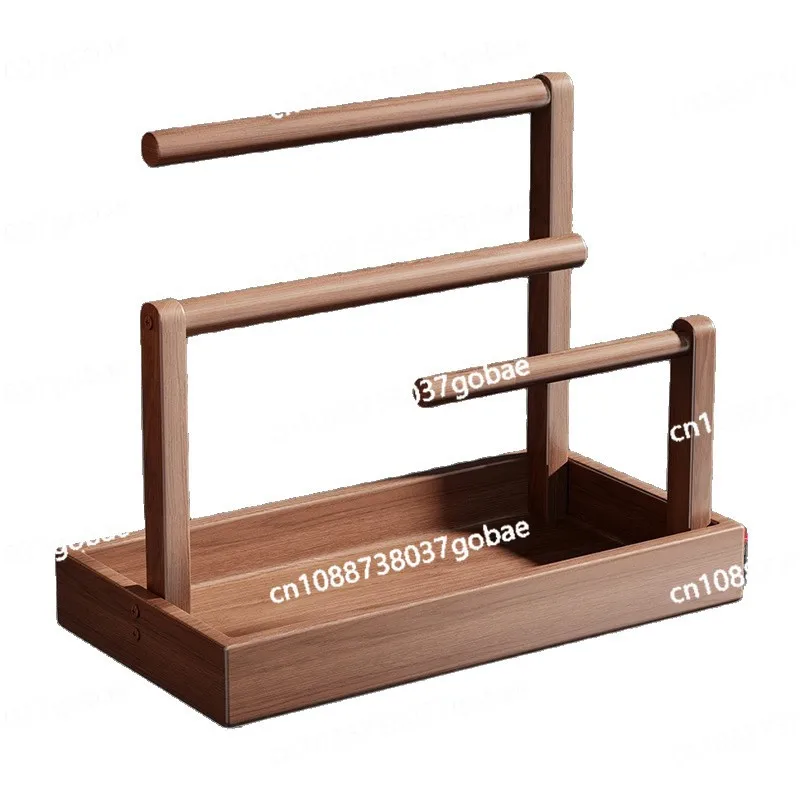 

Solid wood jewelry rack display rack desktop storage box rack