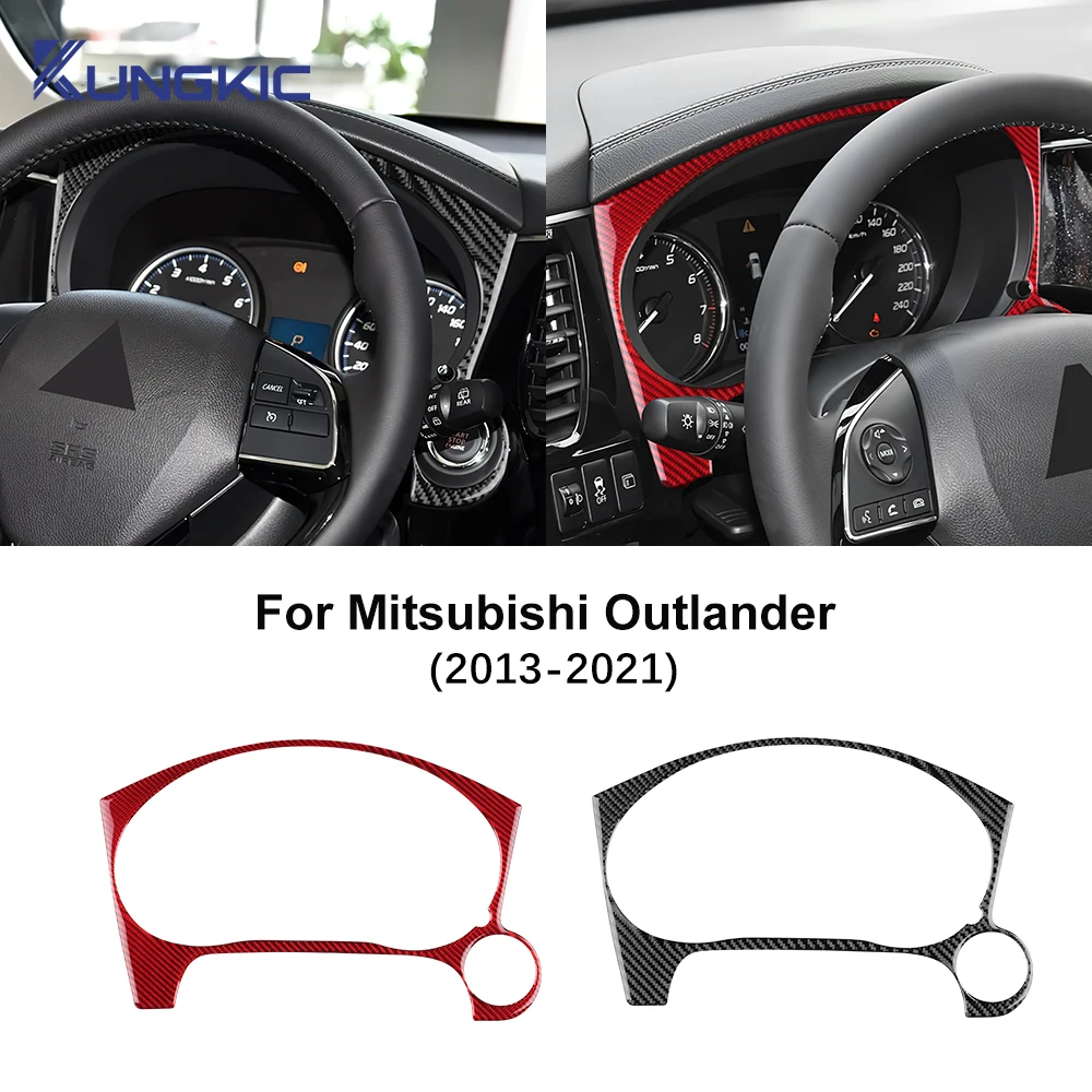 

For Mitsubishi Outlander 2013-2016 2017 2018 2019 2020 2021 Real Soft Carbon Fiber Sticker LHD Car Speed Star Stop Engine Frame