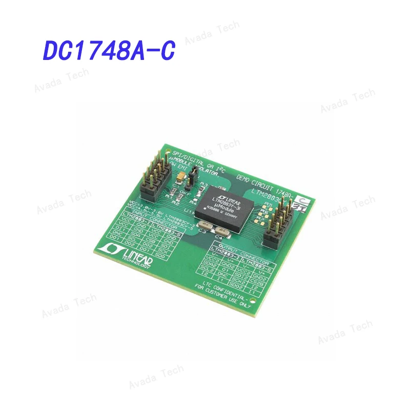 DC1748A-C Demo Board for LTM2883 SPI/Digital or I2C μModule Isolator with Adjustable ±12.5V and 5V Regulated Power