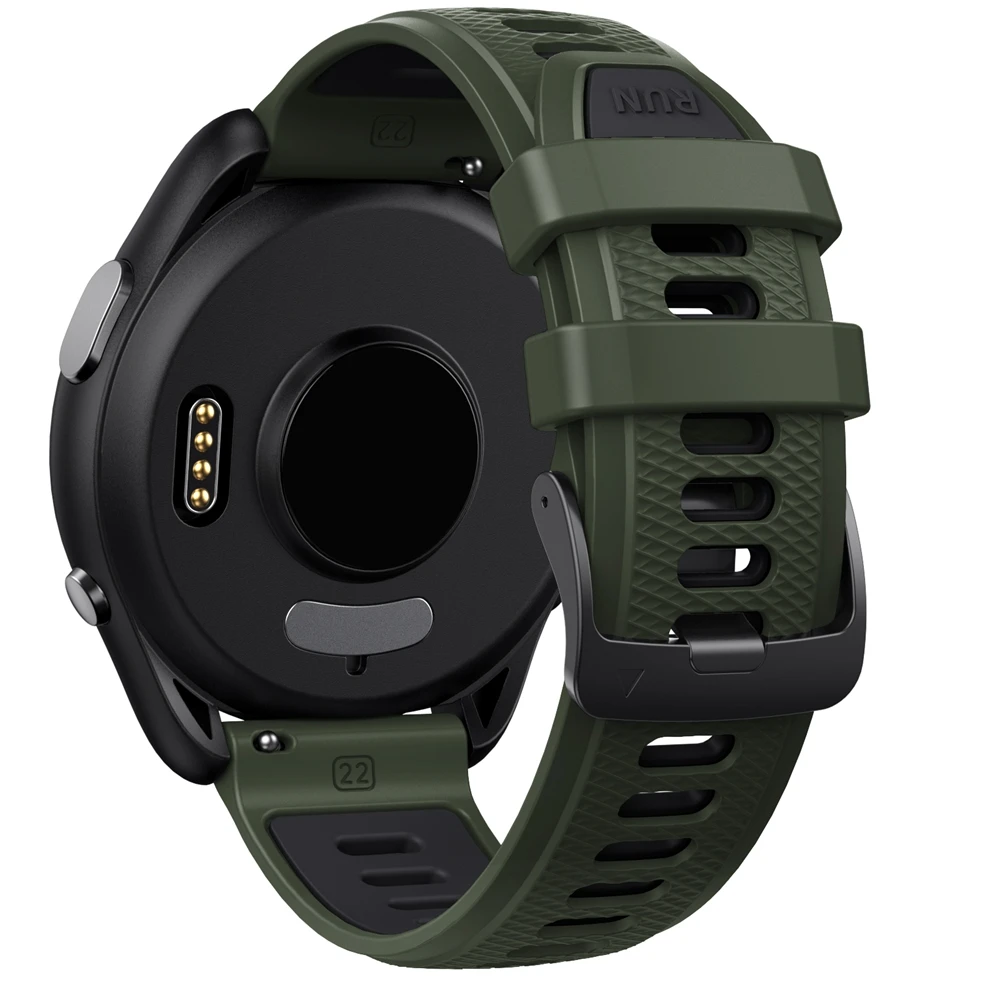 22mm Silicone Watchband Strap for Garmin Forerunner 265 Wirst Band for Garmin Forerunner 965 745 255 Venu 2 Vivoactive 4 Strap