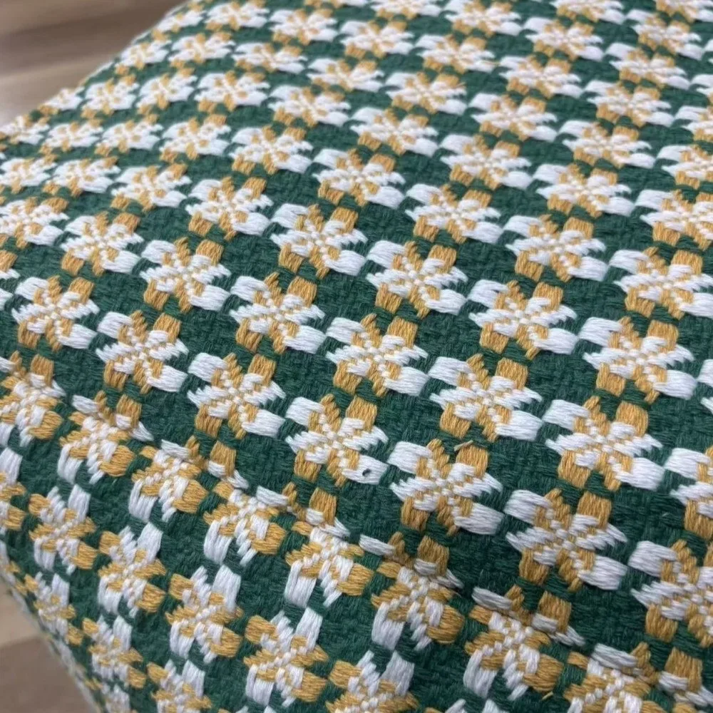 Large Capacity Square Pouf Cover Removable No Fillings Unstuffed Cushion Cover Non-Slip Solid Color Fabric Pouf Entryway